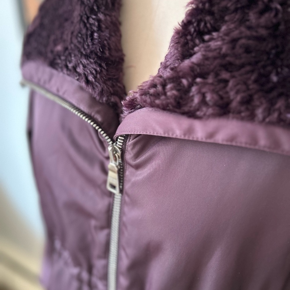 Prada Purple Mohair Parka Coat